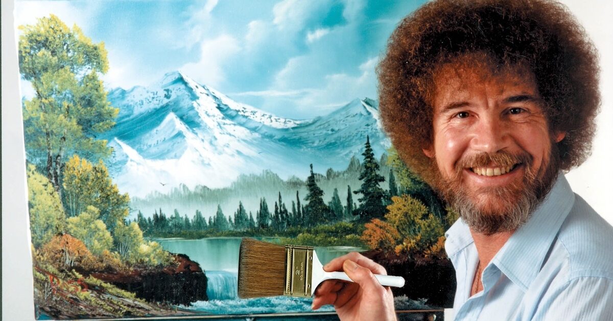 Bedrijfsuitje Leiden: Online Bob Ross Schilderworkshop