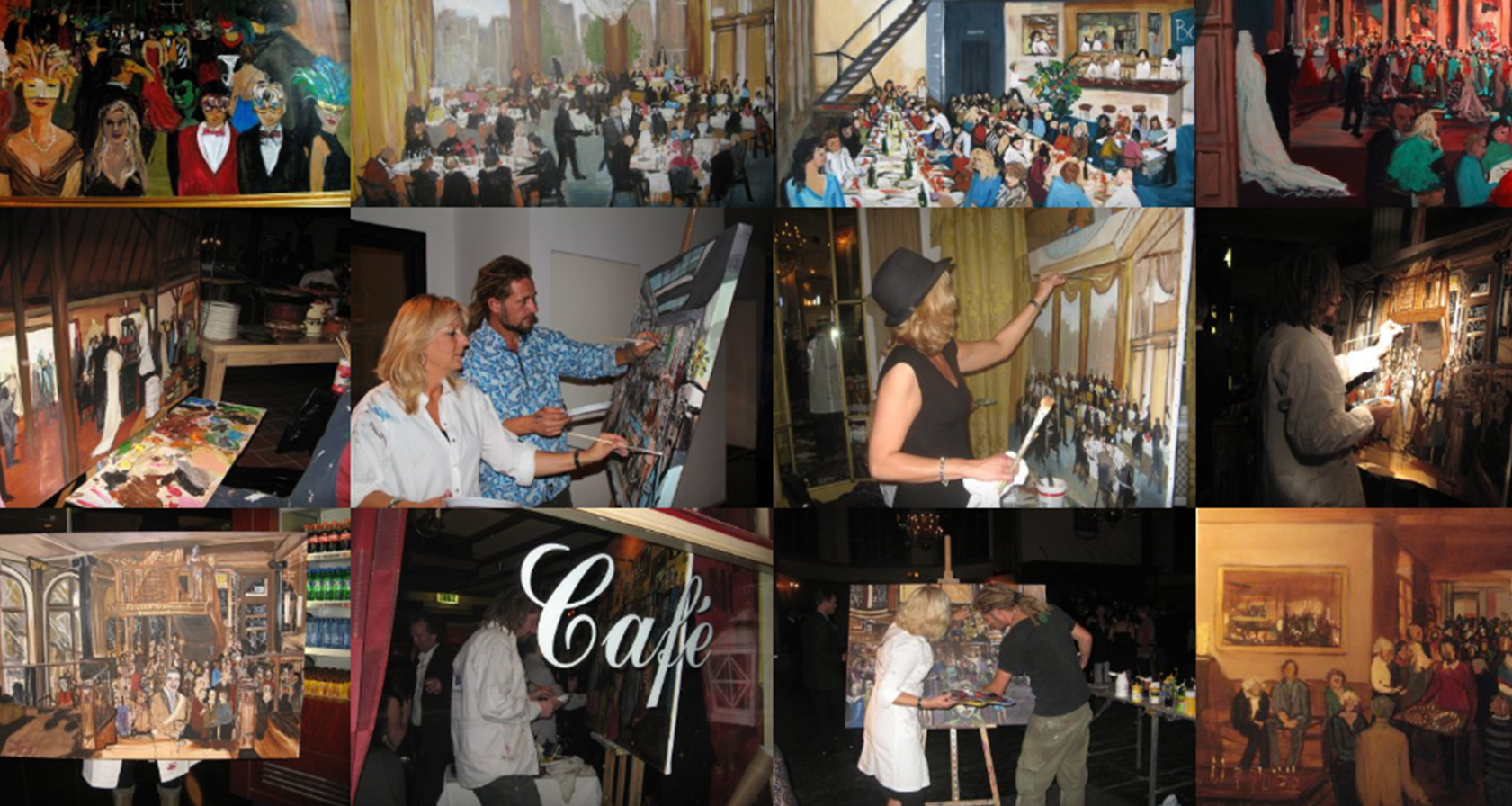 Bedrijfsuitje Haarlem: Impressionpainting: Schilderij van uw feest of evenement?